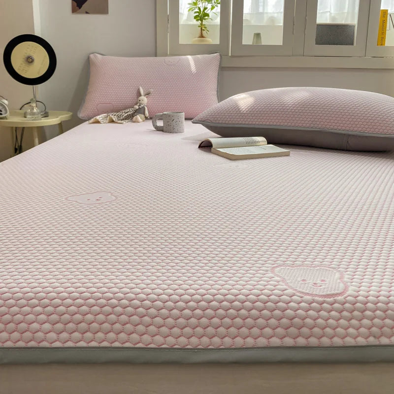 Afralia™ Summer Cool Bean Bear Jacquard Sheet Set - Lightweight & Breathable