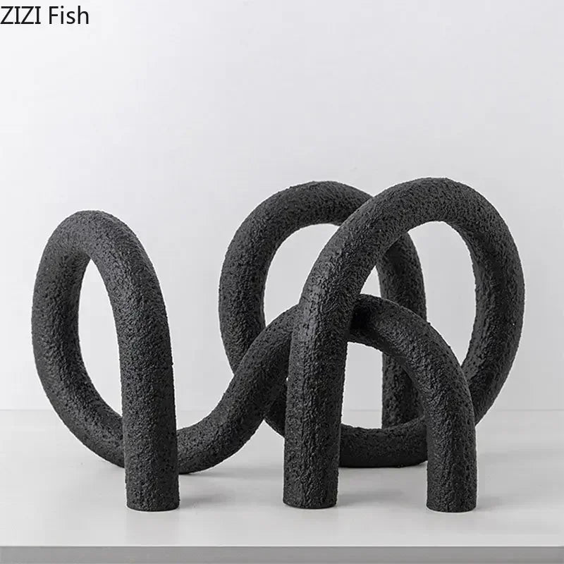 Afralia™ Abstract Twisted Knot Sculpture for Room Aesthetics Decor