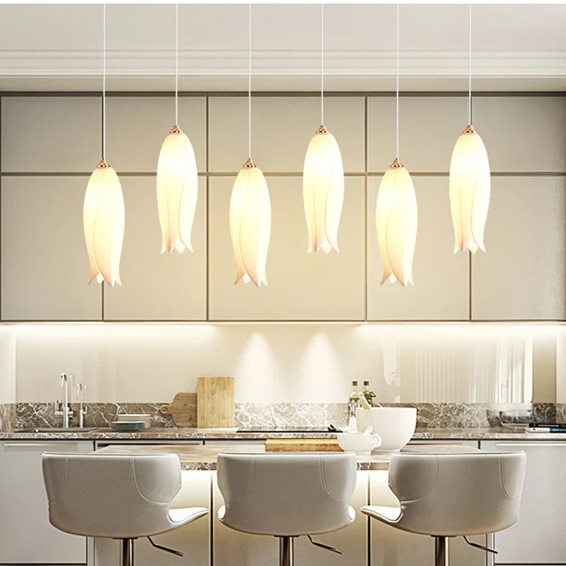 Afralia™ Nordic Tulip Chandelier: Multi-heads Pendant Lamp for Villa, Hotel, Restaurant, Bedroom