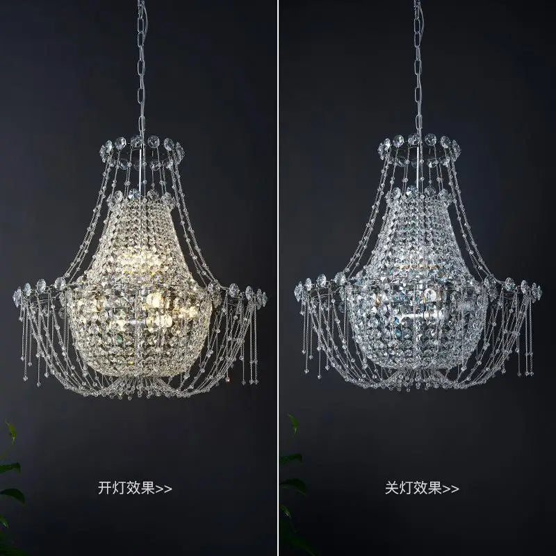 Afralia™ Postmodern Crystal Chandelier for Luxurious Living Room, Restaurant, Bedroom, and Hotel Lighting