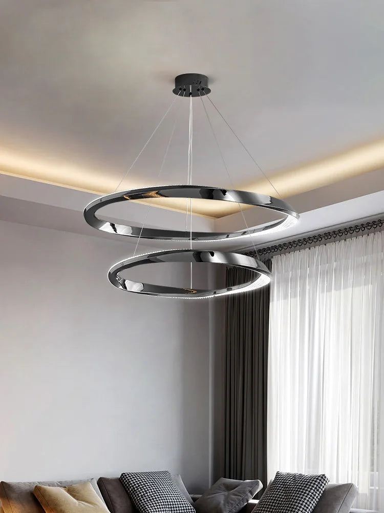 Afralia™ Modern Minimalist Circle Chandelier - Luxury Italian Ring Lamps