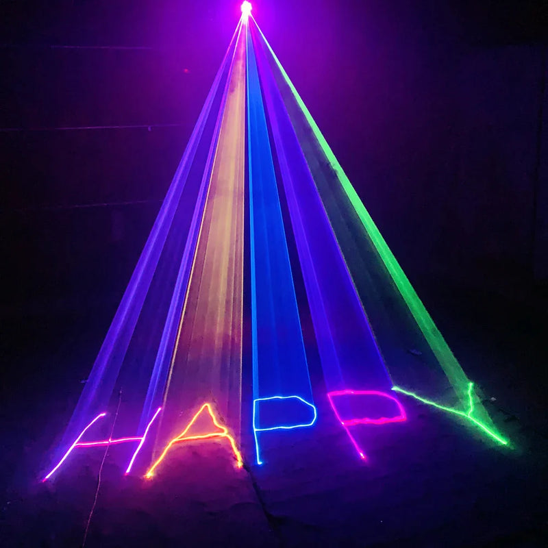 Afralia™ 3D DJ Laser Lights RGB Colorful DMX Scanner Beam Xmas Party Disco Light