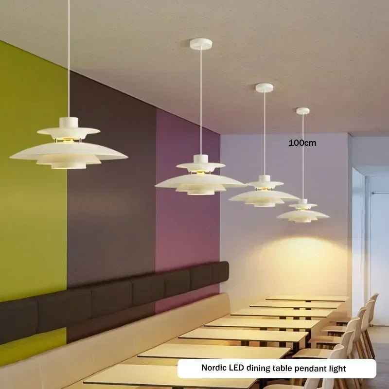 Afralia™ UFO Pendant Light Fixture: Nordic Design Chandelier for Restaurant, Bedroom & Living Room