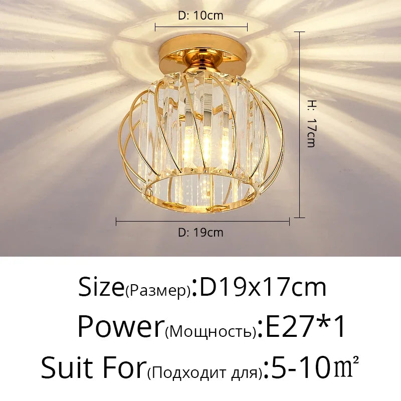 Afralia™ Crystal Glass LED Chandelier for Modern Living, Study, and Aisle Lighting