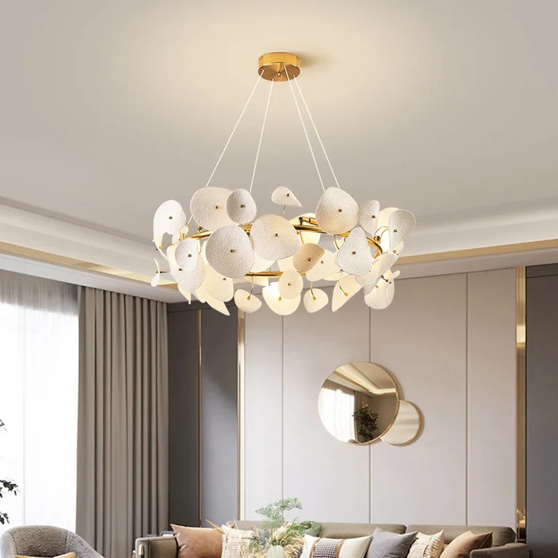 Afralia™ Luxury Ceramics Pendant Ceiling Chandelier LED Dining Table Light