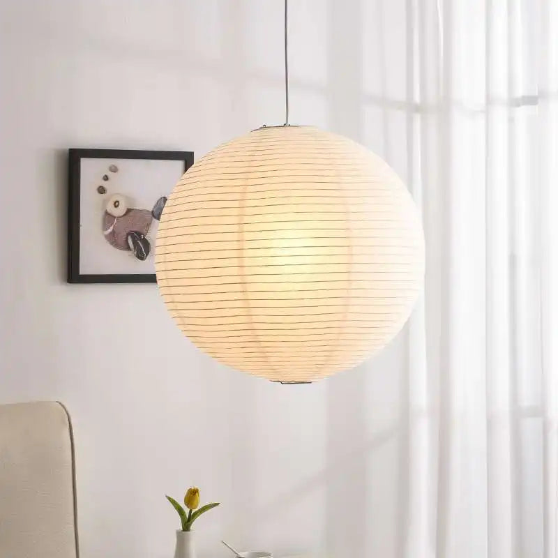 Afralia™ Akari Rice Paper Pendant Lights - Handwoven LED Hanging Lamp for Home Décor