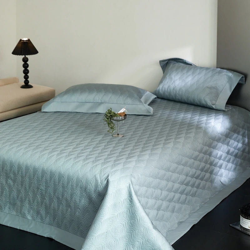 Afralia™ Cool Lyocell Fiber Quilted Bedspread Set with Pillowcase