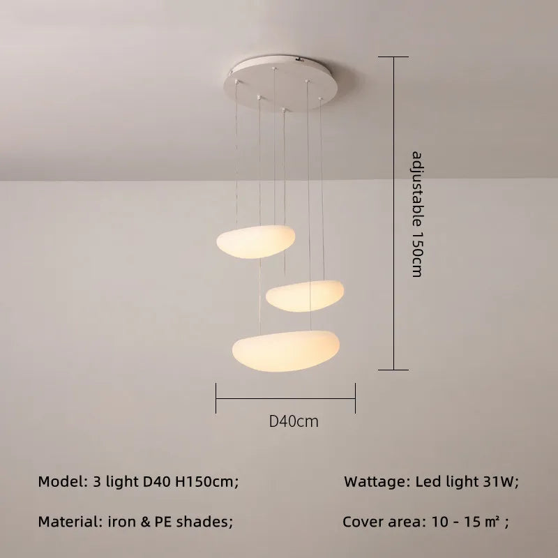 Afralia™ LED Cobblestone Chandelier with Smart Dimmable Lights - Modern Indoor Lighting Fixtures