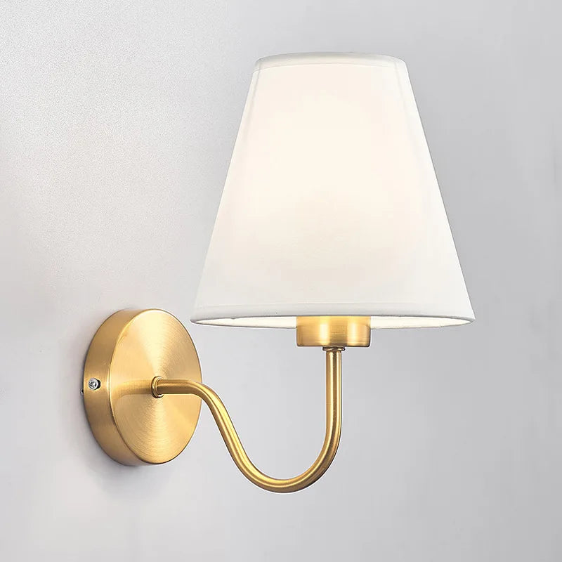 Afralia™ Cloth LED Wall Lamp, Modern Bedroom Bedside Sconce Light Luminaire