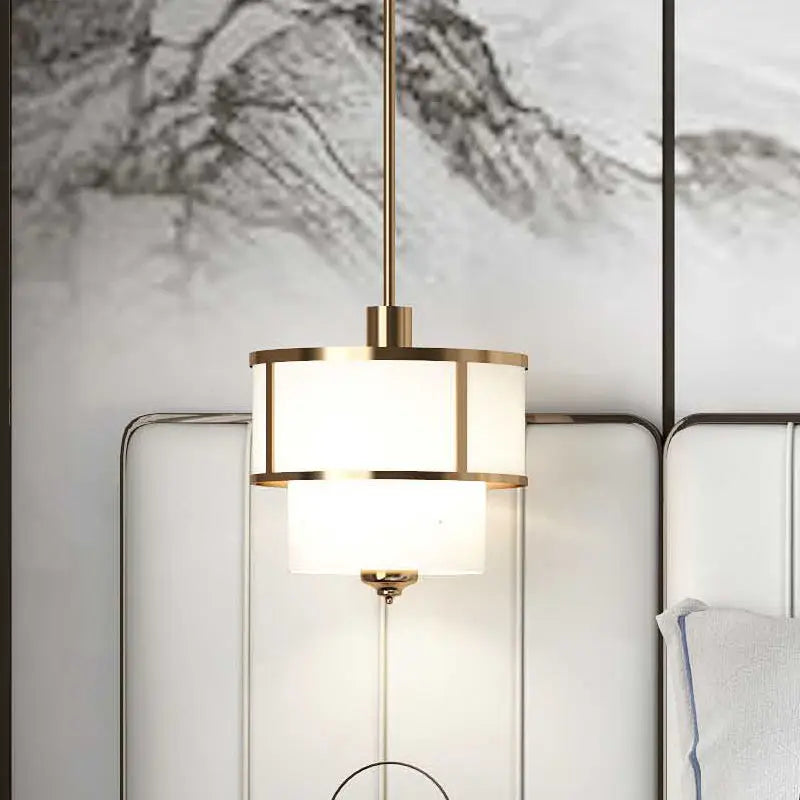 Afralia™ Modern Fabric LED Pendant Lights for Home Decoration