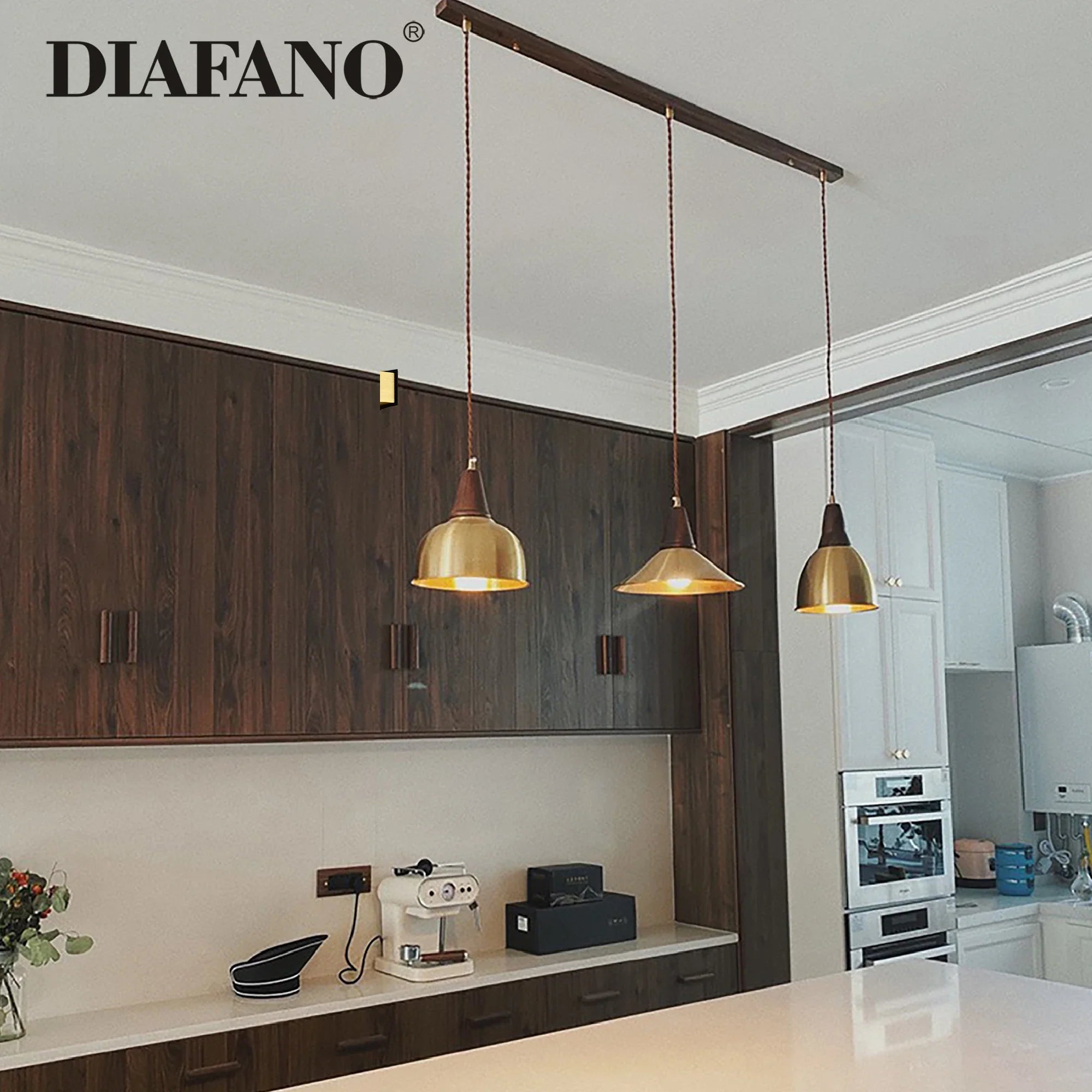Afralia™ Modern Gold Chandelier | Nordic Retro LED Pendant Light
