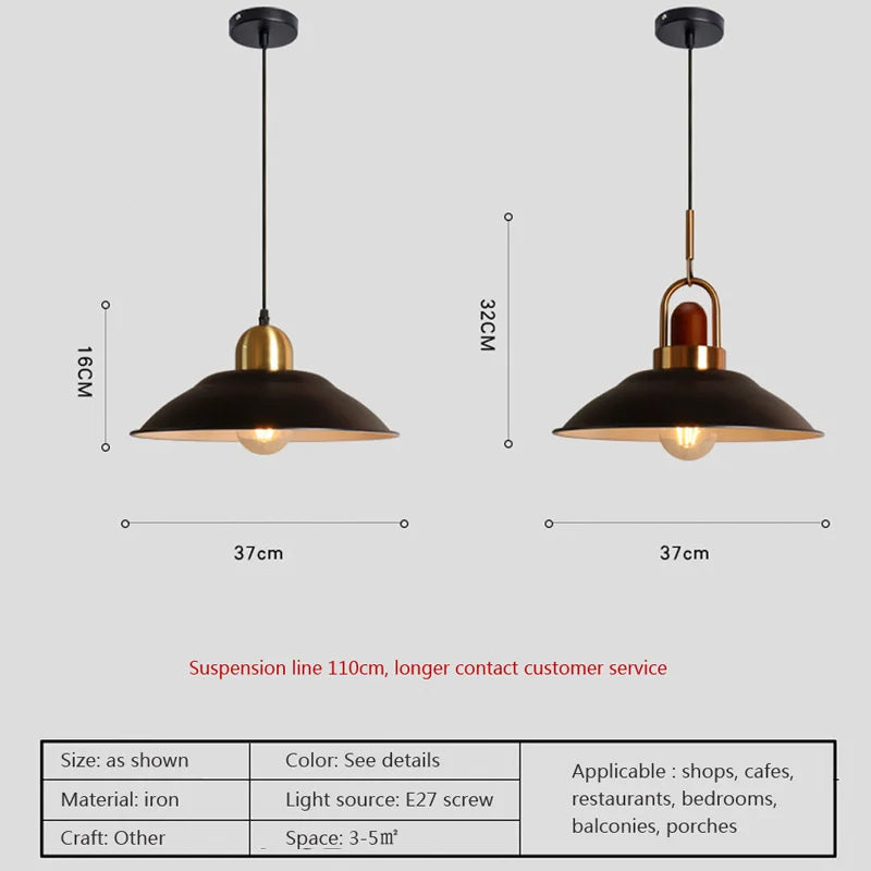 Afralia™ Modern Single-Head Iron Pendant Lamp for Restaurants and Dessert Stores