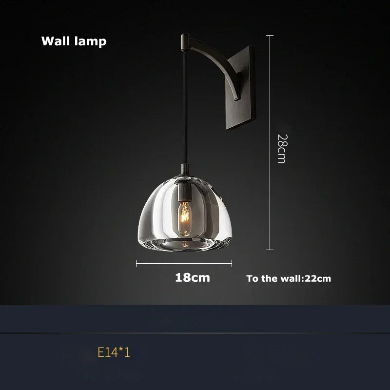 Afralia™ Black Brass Retro Crystal Copper LED Ceiling Pendant for Home Lighting