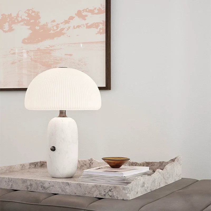 Afralia™ Mushroom Glass Table Lamp for Bedroom and Living Room