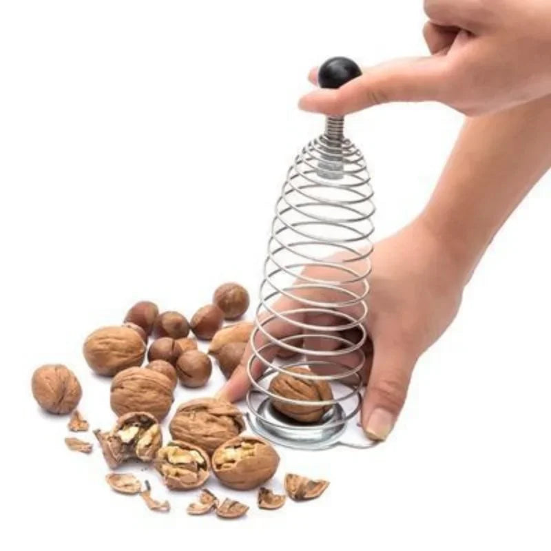 Afralia™ Kitchen Nut Shucker Tool Golden Bell Cover Stainless Steel Shell Breaker Smasher