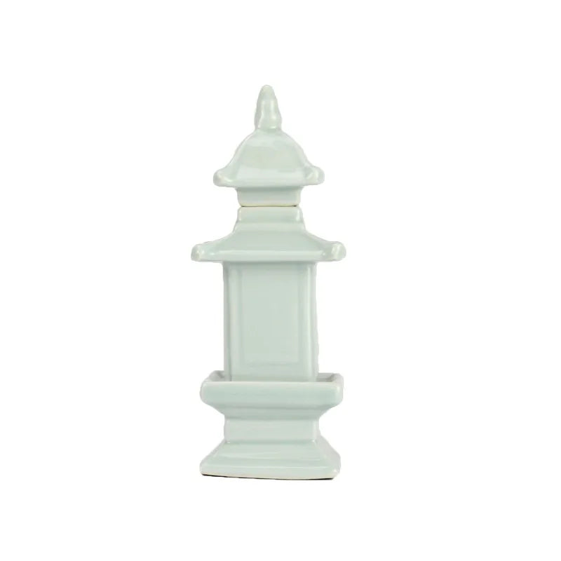 Afralia™ Blue and White Porcelain Layered Tower Vases