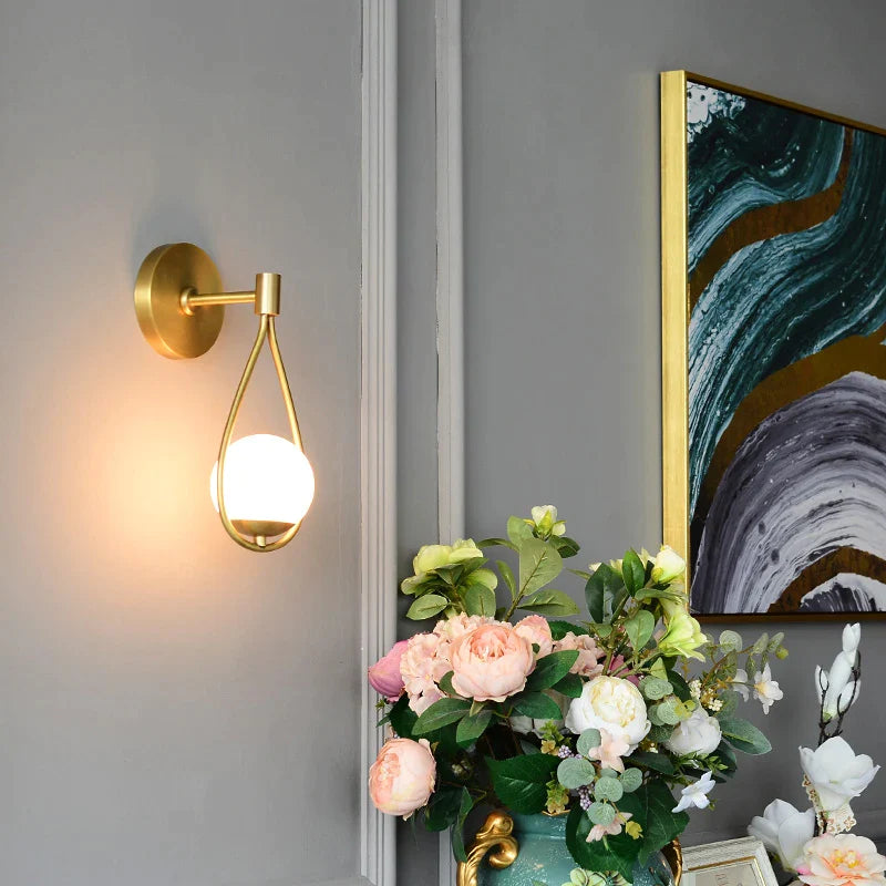 Afralia™ Glass Wall Sconce: Post Modern Aisle Light for Living Room Bedroom Decor