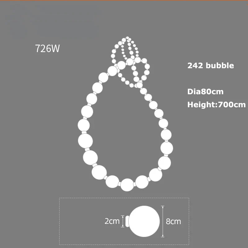 Afralia™ White Bubble Art Line Pendant Lighting for Home Decoration