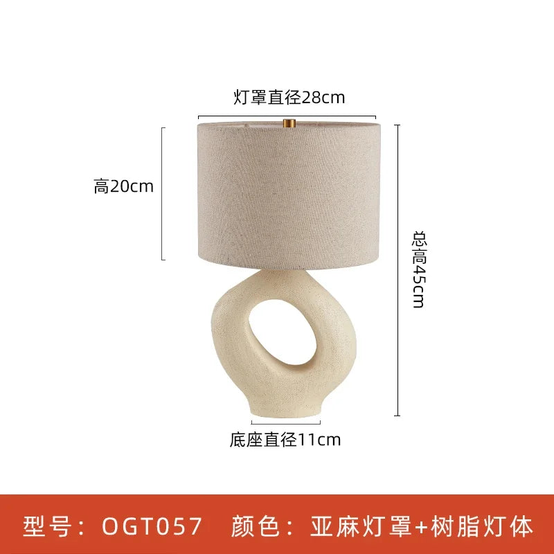 Afralia™ Modern Resin LED Table Lamp for Living Room, Bedroom, Coffee Tables