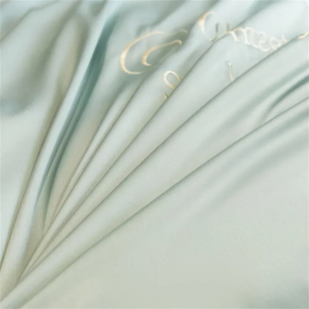 Afralia™ Egyptian Cotton Bedding Sets | Solid Sheet Pillowcase | King Queen Double Size