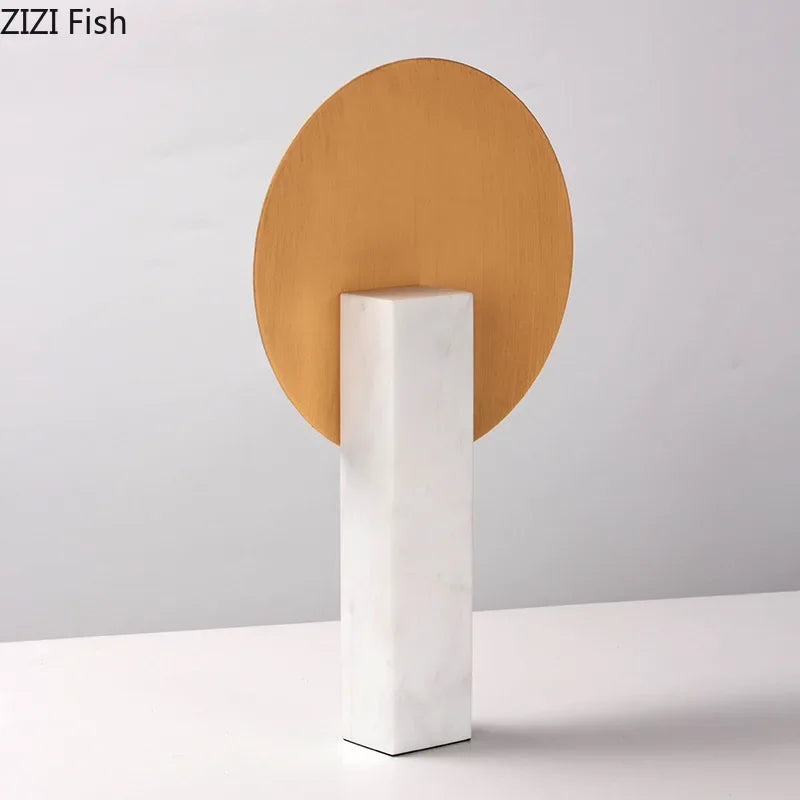 Afralia™ Geometric Windmill Abstract Crafts Marble Base Desk Decoration Elegance