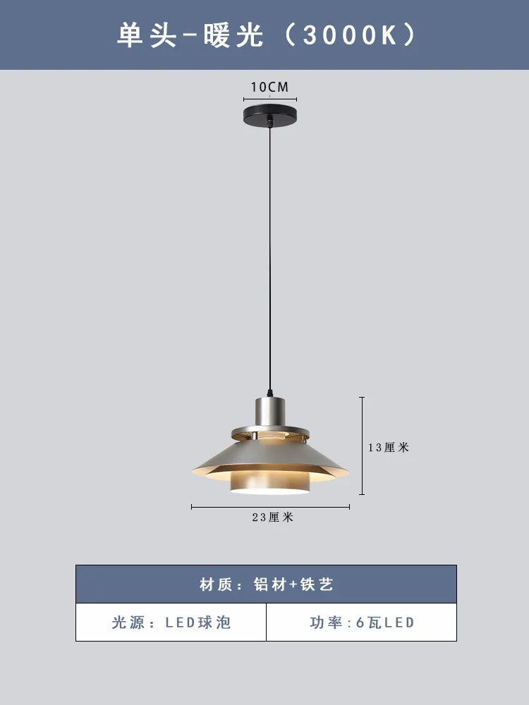Afralia™ Industrial Retro LED Bedside Pendant Lights for Bedroom, Kitchen, Dining Room
