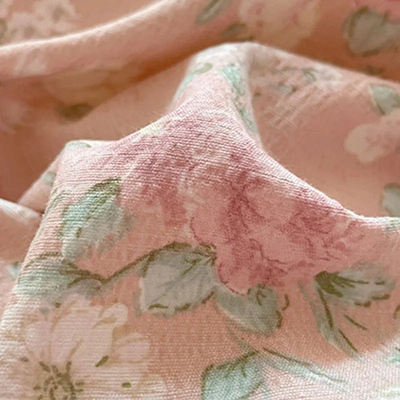 Afralia™ Cotton Flower Print Bedding Set - Romantic High-Density Comforter for Adults