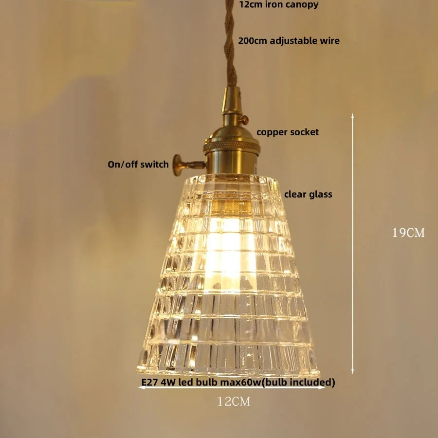 Afralia™ Flower Glass LED Pendant Light Fixture for Home Décor & Bedroom