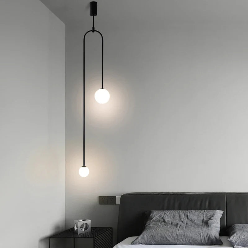 Afralia™ Minimalist Nordic LED Pendant Lamp for Bedroom & Bar Lighting