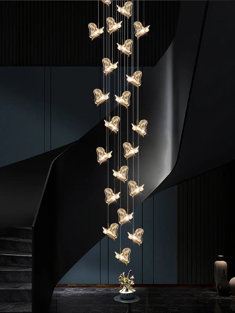 Afralia™ Crystal Chandelier: Modern Luxury Pendant Lights for Living Room, Staircase, Villa