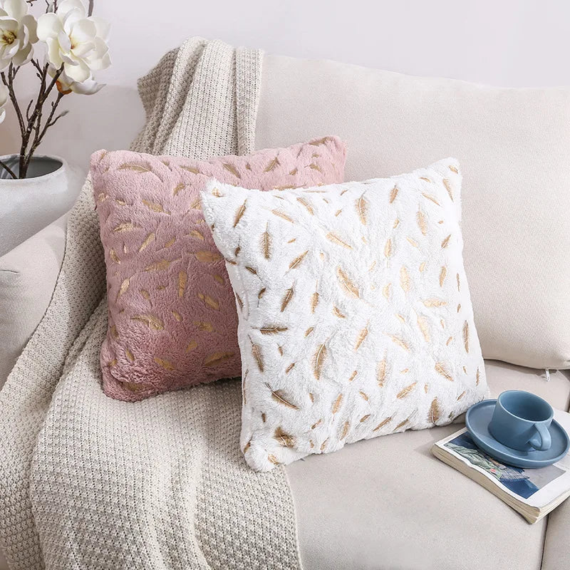 Afralia™ Soft Fur Home Cushion Cover - Luxury Plush Pillowcase