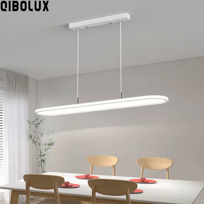 Nordic Pendant Light Black White Track Fixture for Kitchen Dining Room by Afralia™.