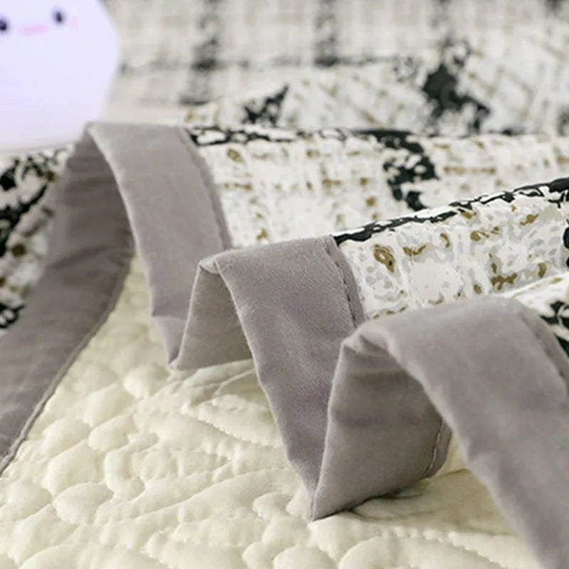 Afralia™ Cotton Double Bedspread Set with Floral Design for Healthy Home Bed Decor