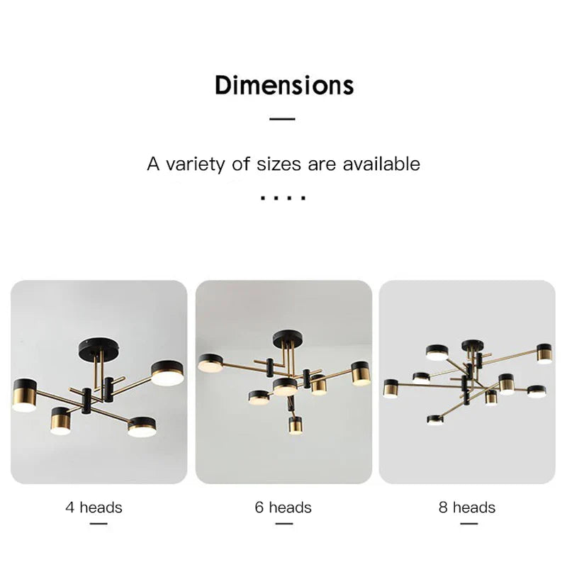 Afralia™ Black Branch LED Chandelier: Modern Nordic Design for Living Room, Bedroom, Dining Room