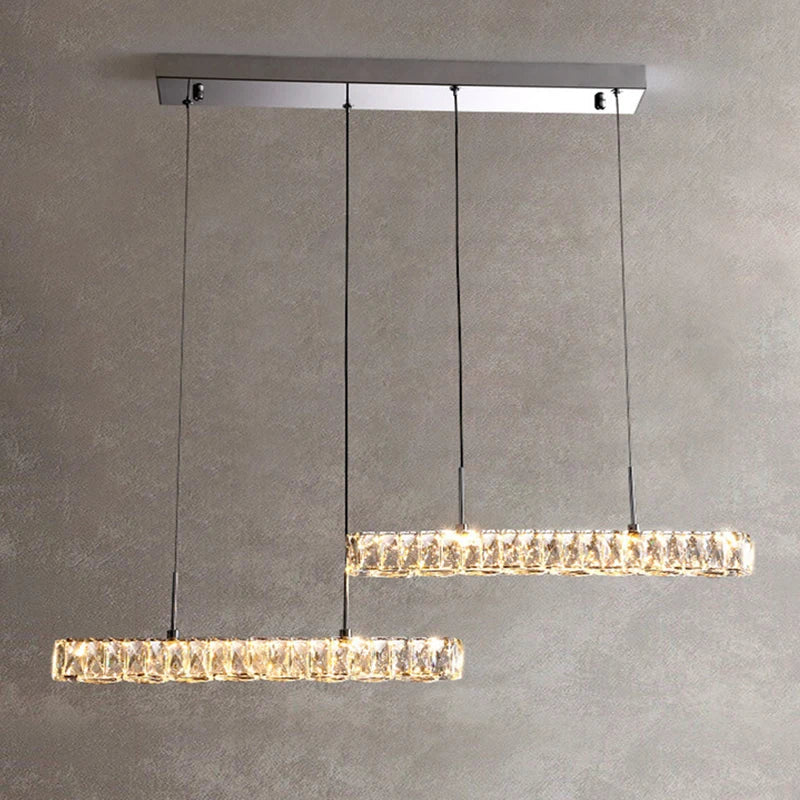 Afralia™ Crystal Luxury Golden LED Ceiling Chandelier