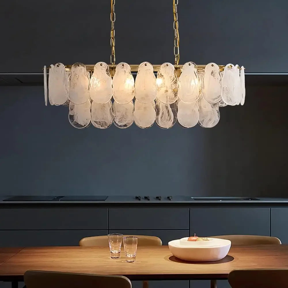 Afralia™ Cloud Glass Chandelier: Luxe French Retro Lighting for Living Room, Bedroom & Restaurant
