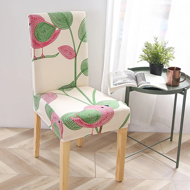 Afralia™ Stretch Print Chair Cover - Elastic Seat Slipcover