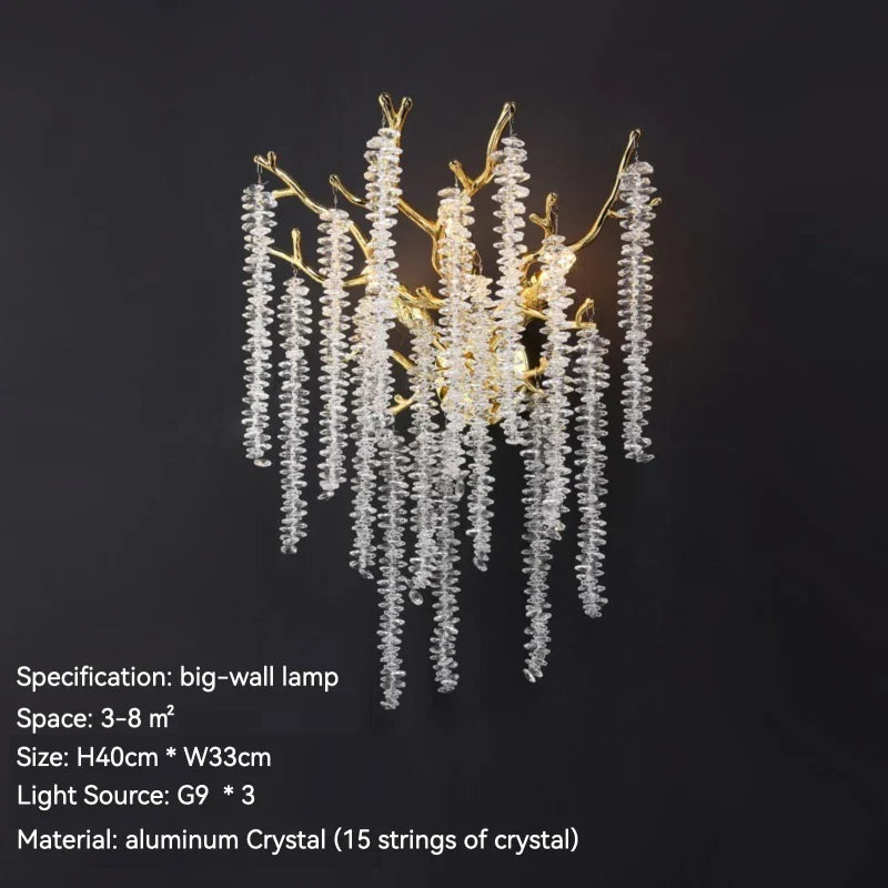 Afralia™ Crystal Metal Chandelier: Elegant Luxury Hanging Lamp for Home Hotel Decor