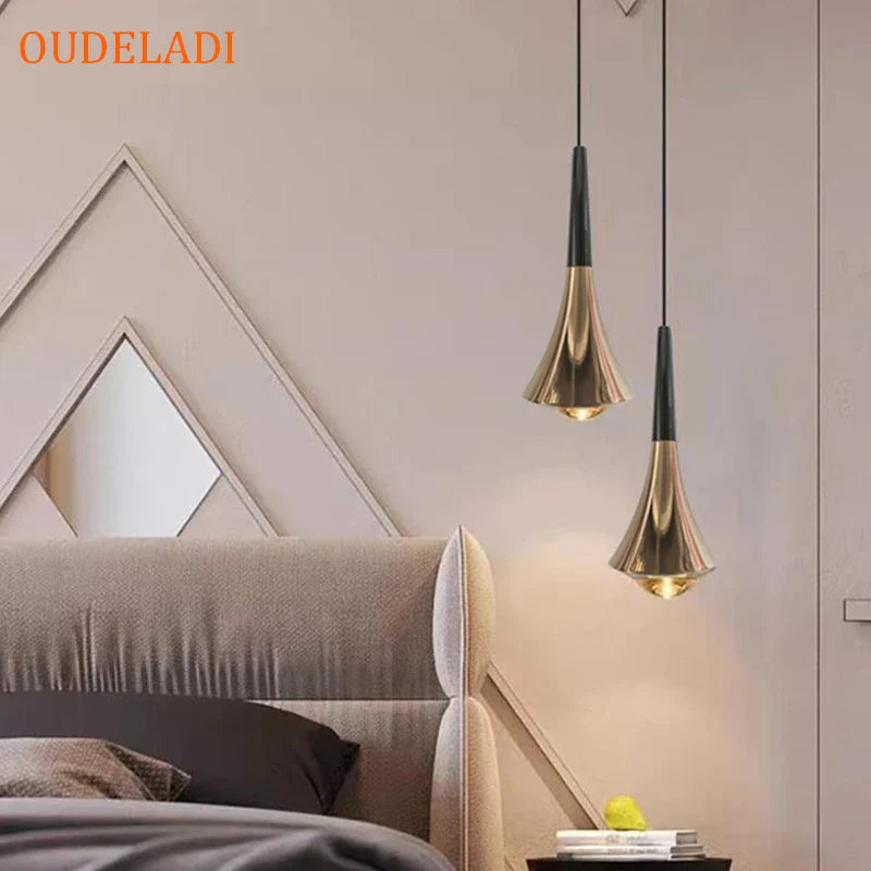 Afralia™ Nordic Luxury LED Pendant Mirror Light for Home Kitchen Dining Living Bar