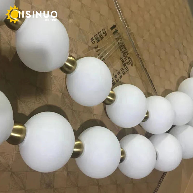 Afralia™ Pear Necklace Chandelier: Luxury Pendant Light Fixture for Living & Dining Rooms