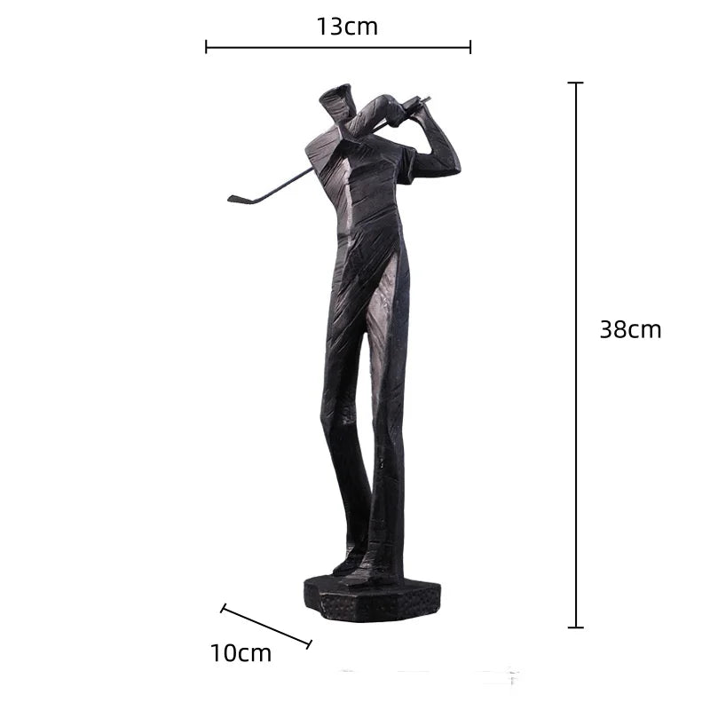 Afralia™ Golf Sculpture Resin Figurine Decorative Ornaments for Home Decoration