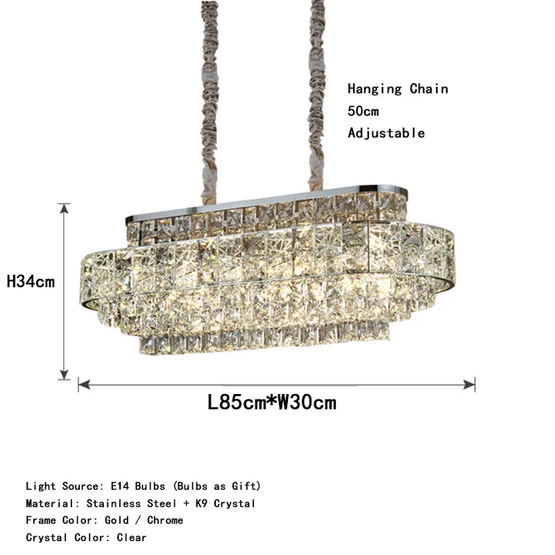 Afralia™ Glitter Crystal Pendant Lights - Modern LED Oval Hanging Lamps for Dining Room