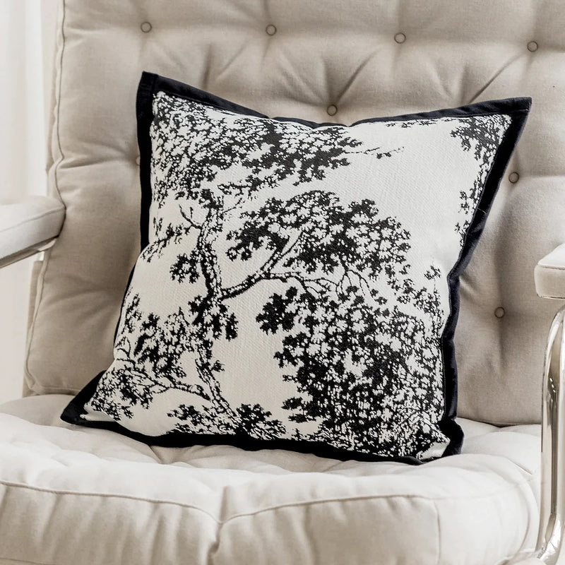 Afralia™ Modern Simplicity Jacquard Embroidery Pillow Covers 45*45 - Nordic Light Luxury Design