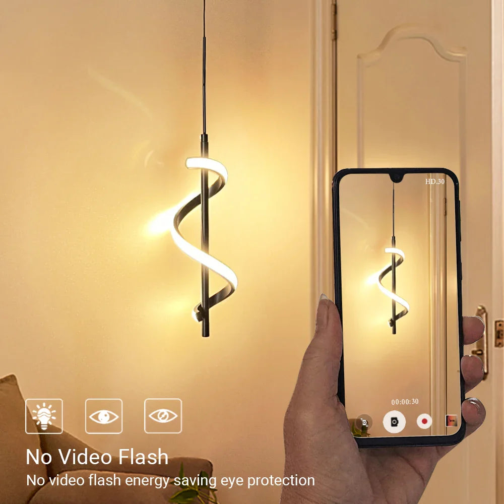 Afralia™ LED Pendant Light for Bedroom Dining Room Bedside Decorative Hanging Lamp