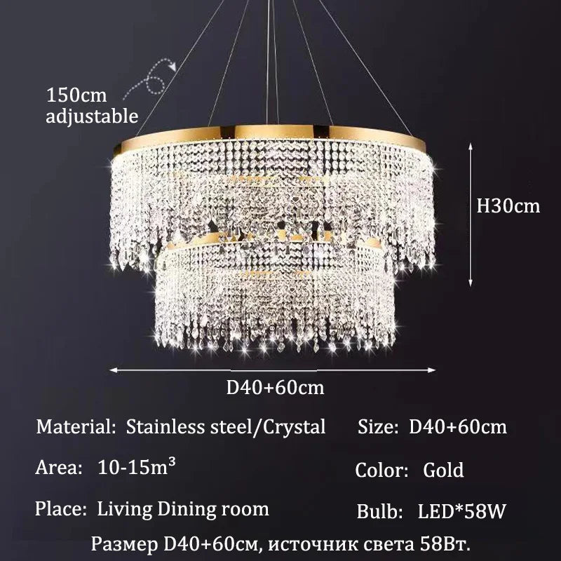 Afralia™ Crystal Ceiling Chandelier Light Fixture for Elegant Home Dining.
