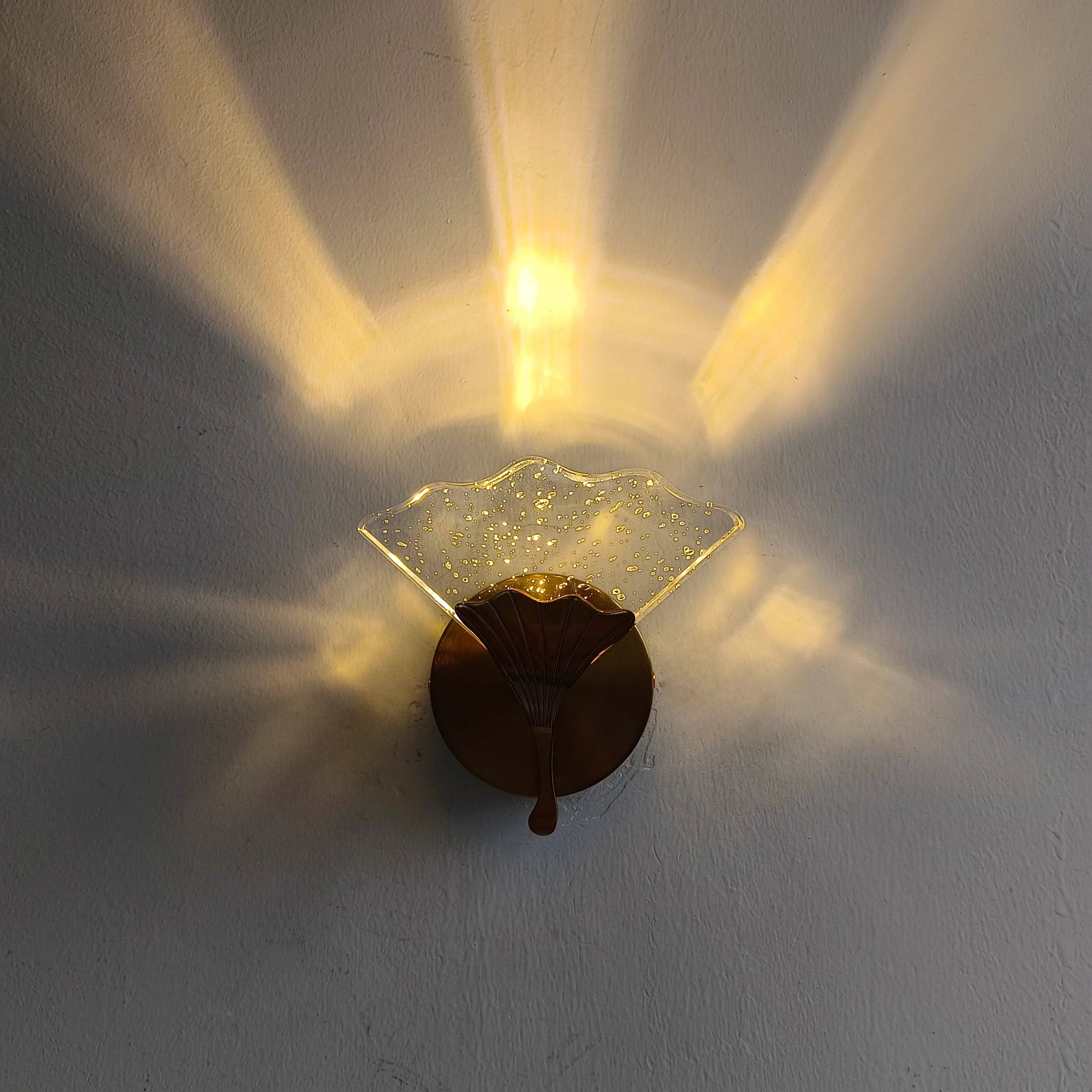 Afralia™ Ginkgo Leaf LED Crystal Wall Lights for Home Decor and Lighting