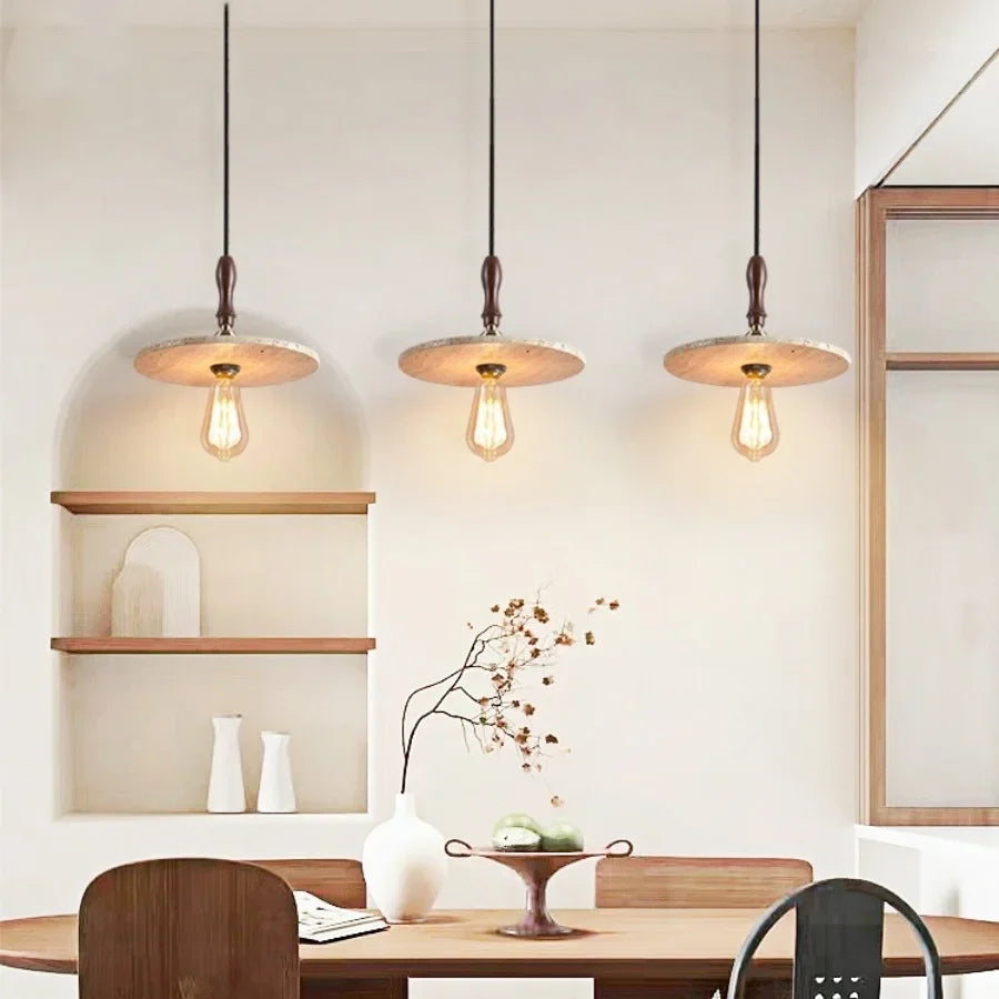 Afralia™ Walnut Wood LED Pendant Light - Modern Nordic Kitchen Home Decor Fixture