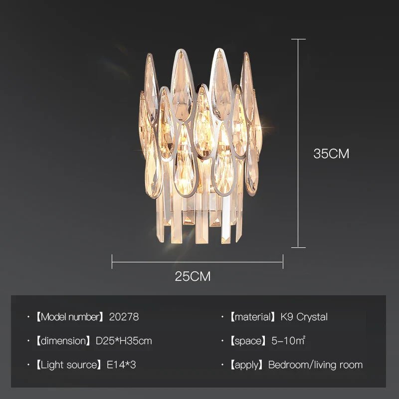 Afralia™ Crystal LED Chandelier | Long Stairway Villa Light | Modern Luxury Post Lamp