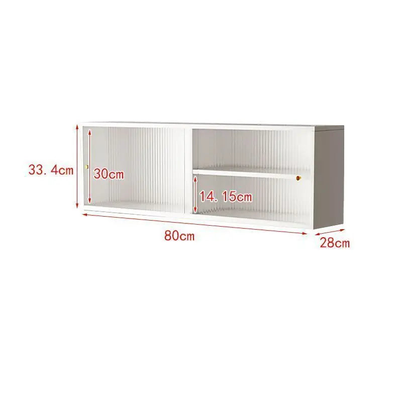 Afralia™ Retro Solid Wood Wall Mounted Kitchen Storage Cabinet