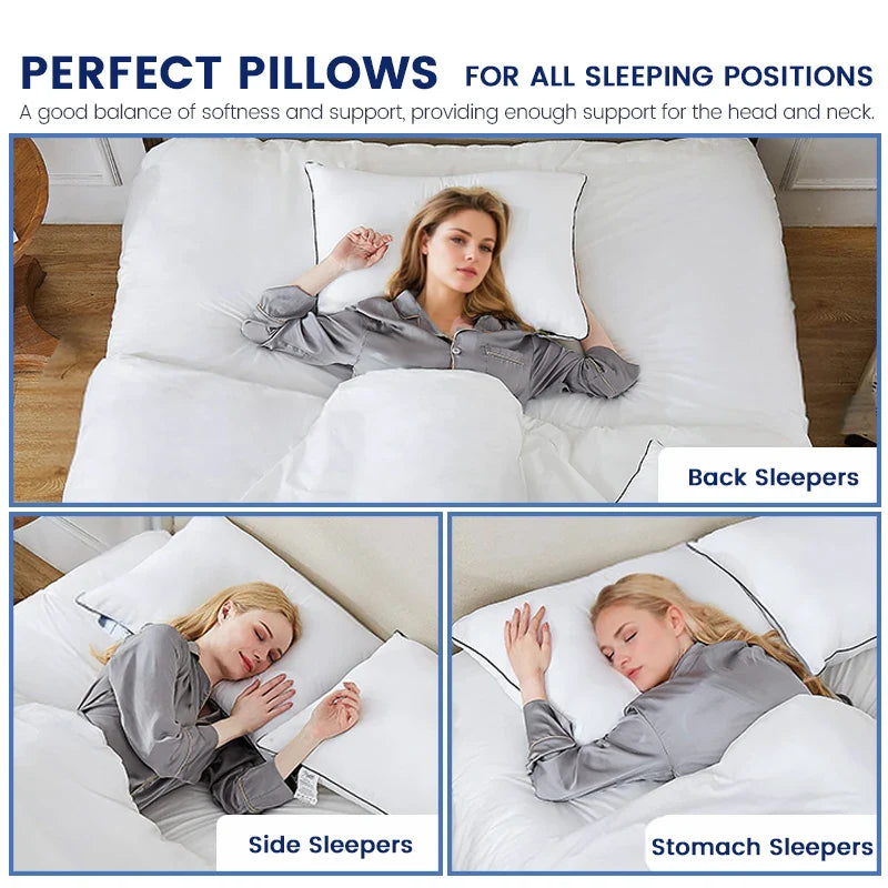 Afralia™ Premium Soft Bed Pillows for Sleeping - Hotel Quality Down Alternative Fill
